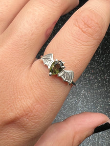 ✨Moldavite Bat Ring 🦇✨ – ♡ Vedana ♡